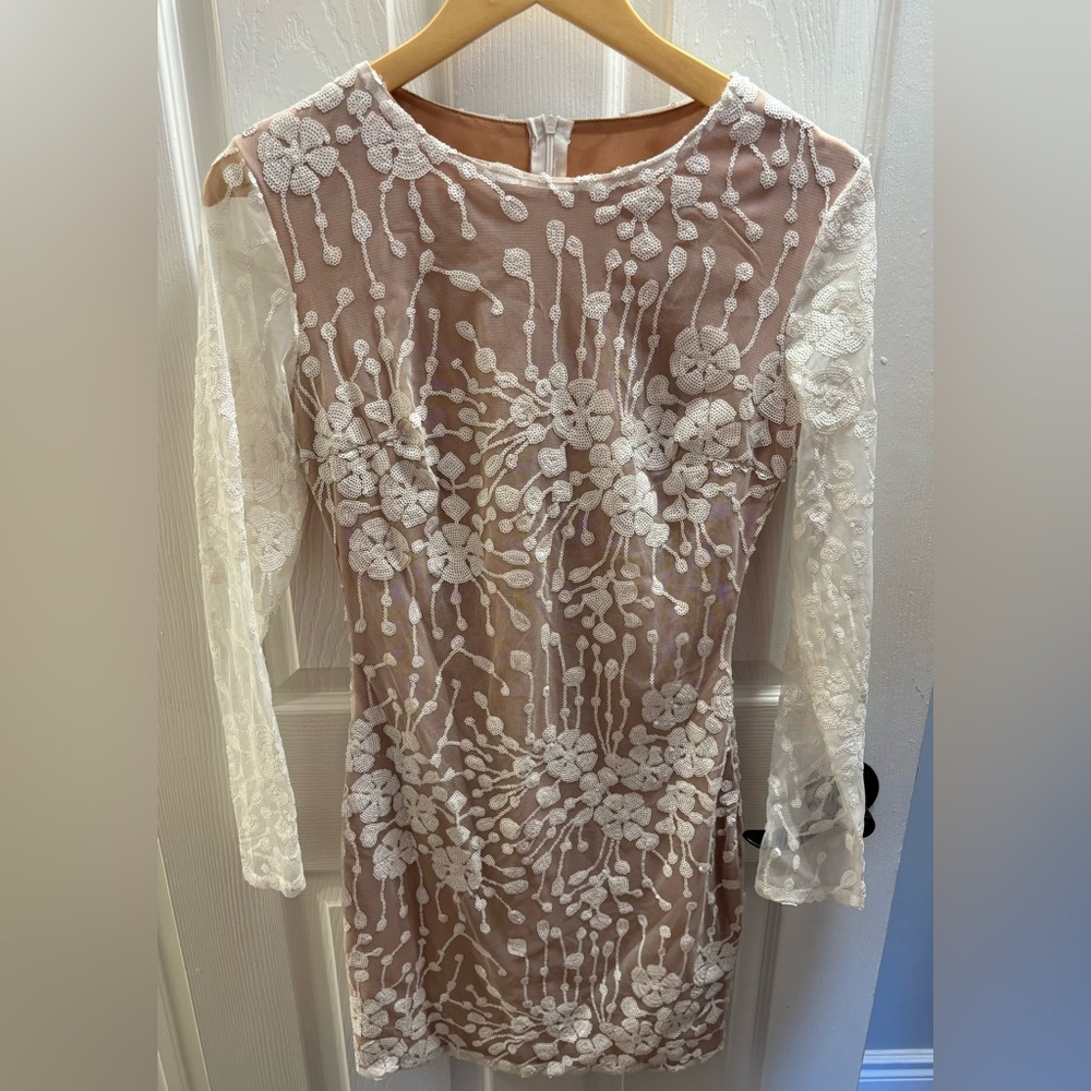 Elegant Sequinned Floral Dress